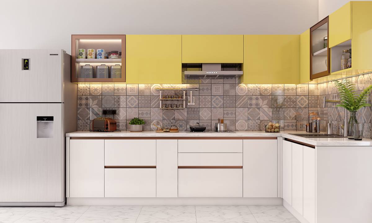 Contemporary 2 BHK interior design with cost estimate from interior calculator