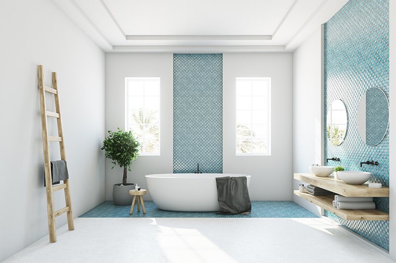 Bathroom floor tiles design with a shiney white colour with these bathroom floor tile images