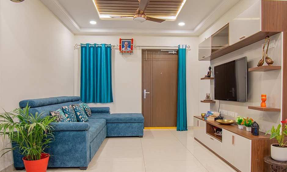Living room designed by one of the best interior designers in hyderabad