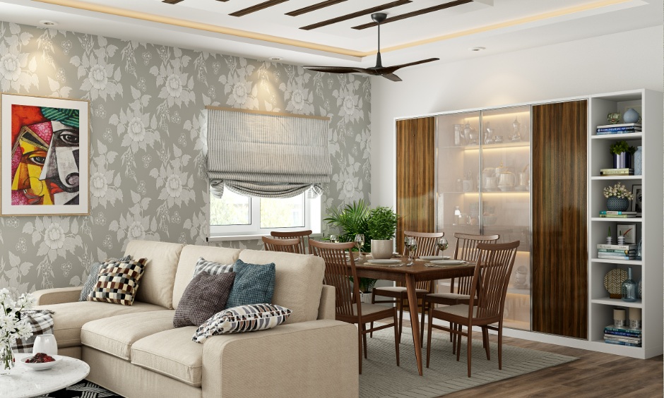 Floating sofa arrangement improves movement, defines zones and enhances living room functionality.