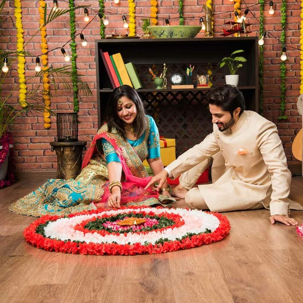 Decorate your home with flowers for Diwali using Diwali flower decoration ideas 2021 from Design Cafe.