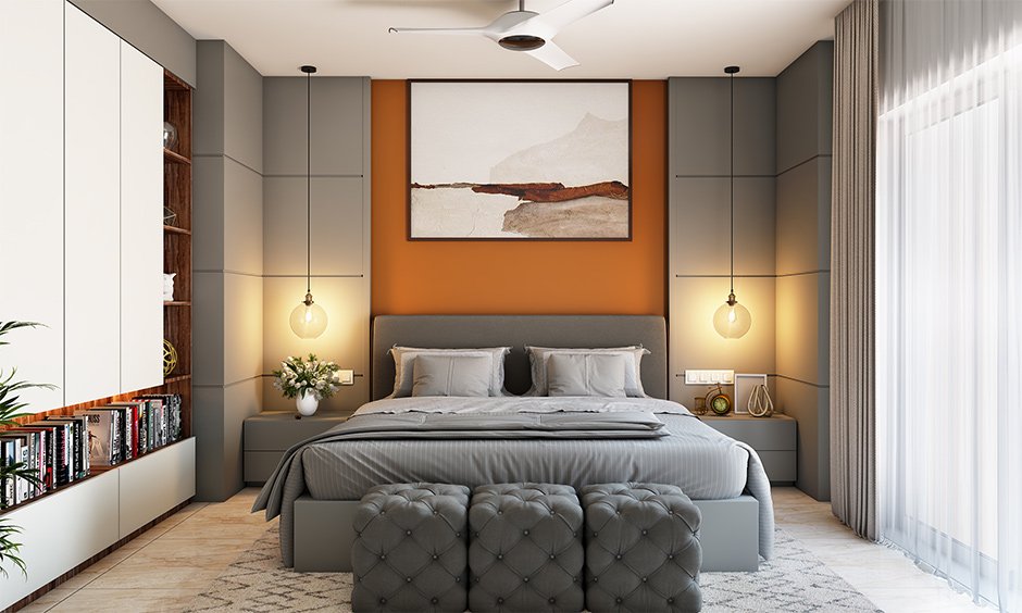 Grey colour combination for bedroom walls