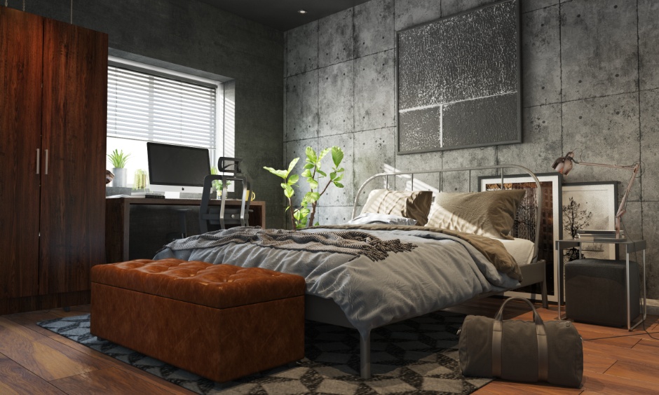 Small bedroom ceiling design which uses heavy mouldings and gives a claustrophobic feeling