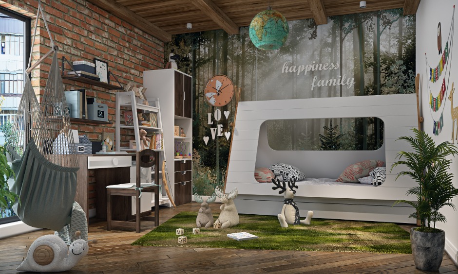 Playroom refresh ideas on a budget using bright lighting, soft lamps and LED lights for functional activity zones.