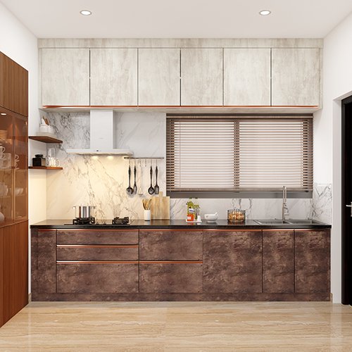 Modular kitchen designers in Gachibowli designed a straight kitchen