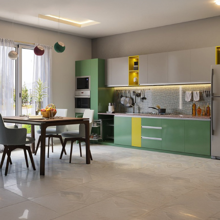 Modular kitchen price in Bhubaneswar for acrylic finish starts at ₹3 Lakhs
