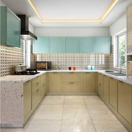 Modular kitchen rates in Navi Mumbai for polyurethane finish from ₹4.5 Lakhs