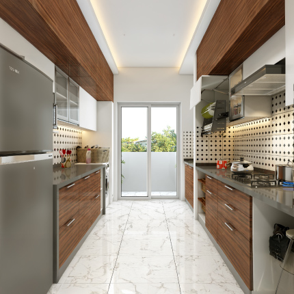 Parallel modular kitchen design for independent homes in Chennai