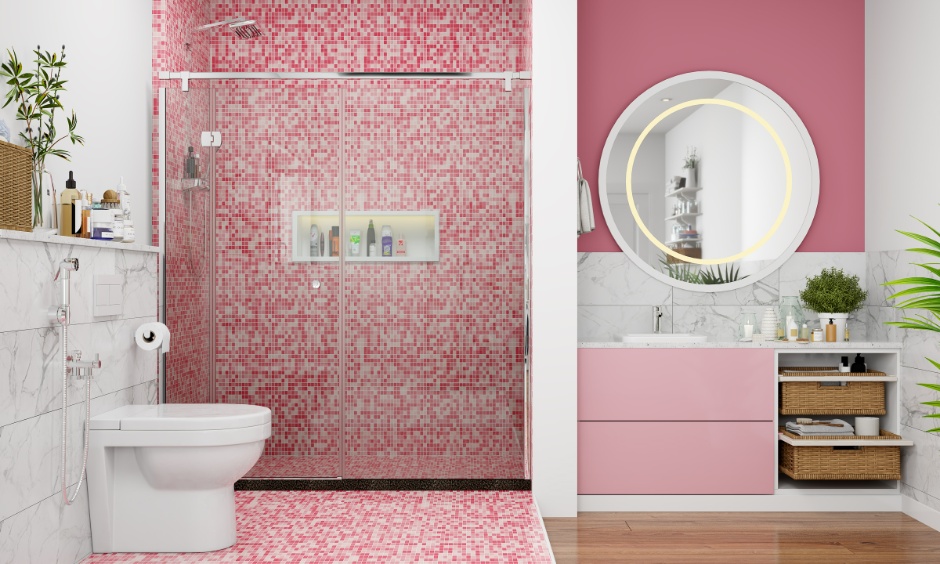 Premium bathroom tiles with mosaic accents and elegant finishes for a luxury look