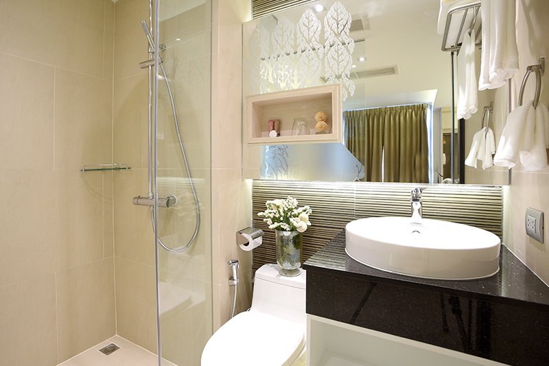 Wash Away Your Blues With These Bold Designs For Small Bathrooms