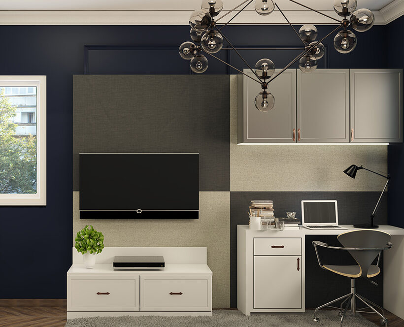 Study ideas for compact homes with wall mounted desk for studying at home