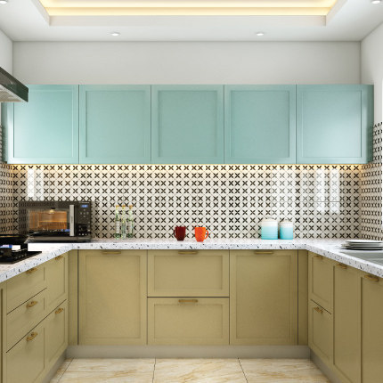 U-Shaped kitchen design Bangalore for modern homes